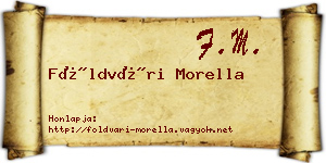 Földvári Morella névjegykártya